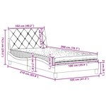 vidaXL Lit avec matelas taupe 100x200 cm tissu