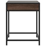 vidaXL Table de chevet avec LED infini chêne marron 40x40x51 cm