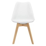 Lot de 6 chaises de salle à manger similicuir hêtre blanc 03_0006778