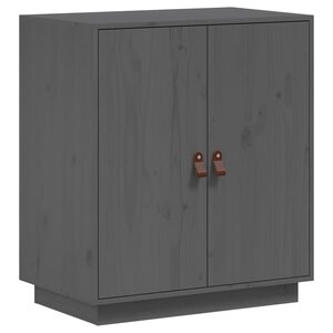 vidaXL Buffet Gris 65 5x40x75 cm Bois massif de pin