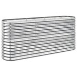 vidaXL Lit surélevé de jardin Acier galvanisé Argenté