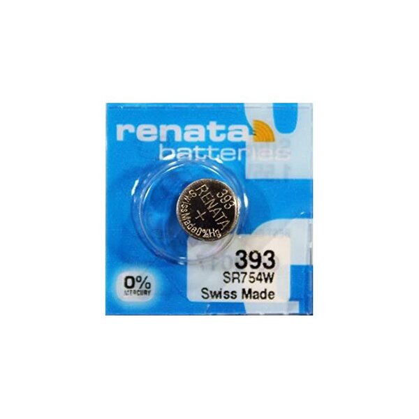 Blister de 1 Pile bouton oxyde argent X393 SR754W RENATA