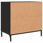 vidaXL Table de chevet Noir 63 5 x 36 x 61 cm Bois d'ingénierie
