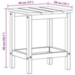 vidaXL Table d'appoint Adirondack Bleu marine 38x38x46 cm HDPE