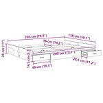 vidaXL Cadre de lit avec rangement Chêne sonoma 150 x 200 cm