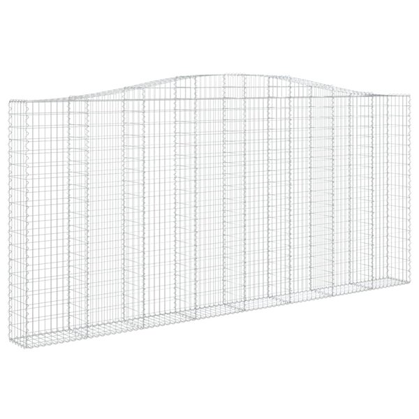 vidaXL Panier de gabions arqué 400x30x180/200 cm Fer galvanisé