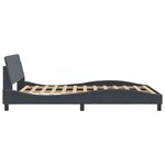vidaXL Cadre de lit Dover gris foncé 120x200 cm velours