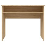 Bureau table poste de travail meuble d'ordinateur informatique étude chêne sonoma 90 x 50 x 74 cm bois d'ingénierie brun 02_0023664
