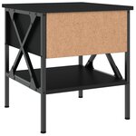 vidaXL Table de chevet noir 40x42x45 cm bois d’ingénierie