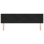 vidaXL Tête de lit LED avec bandes LED Noir 180 cm Velours