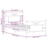vidaXL Cadre de lit sans matelas chêne sonoma 75x190 cm