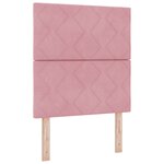 vidaXL Lit à Ressorts avec Matelas LED Rose 80 x 200 cm Velours