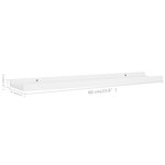 vidaXL Étagères à rebord pour cadre photo 2 Pièces Blanc 60x9x3 cm MDF