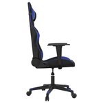 vidaXL Chaise de jeu de massage Noir et bleu Similicuir