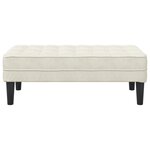 Banc en velours crème de 113 cm vidaXL
