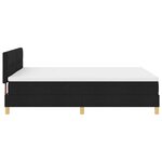 vidaXL Lit à ressort avec matelas noir 160x200 cm tissu