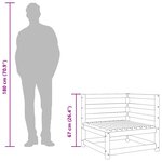 vidaXL Canapé d'angle de jardin blanc bois de pin massif