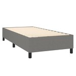 vidaXL Sommier à lattes de lit matelas LED Gris foncé 100x200 cm Tissu