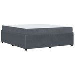 vidaXL Cadre de lit avec matelas Gris foncé 180 x 200 cm Velours