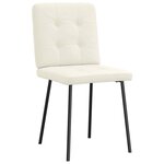 vidaXL Chaises à manger lot de 6 crème velours