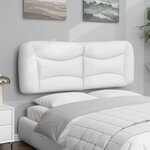 vidaXL Coussin de tête de lit Hvar blanc 120 cm similicuir