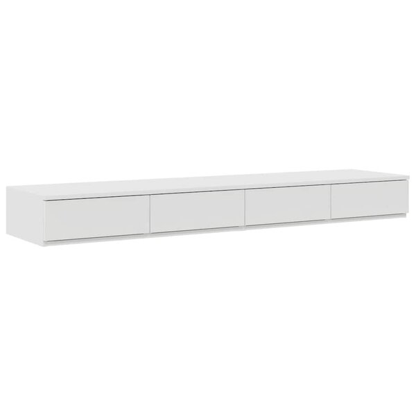 vidaXL Tiroirs de lit Blanc 140 x 36.5 x 16.5 cm Bois d'ingénierie