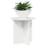 vidaXL Support de Plante 2 pièces Blanc brillant 40 x 40 x 40 cm