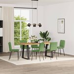 vidaXL Chaises à manger lot de 6 vert clair velours