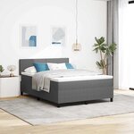vidaXL Lit à ressorts avec matelas Gris Clair 140x200 cm Tissu en velours côtelé