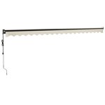 vidaXL Auvent rétractable automatique crème 5x3 m