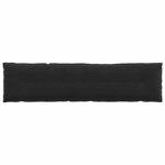 vidaXL Coussin de Dos Noir 200 x 50 cm Tissu en velours côtelé
