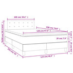 vidaXL Sommier à lattes de lit avec matelas LED vert foncé 120x190 cm