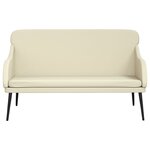 Banc banquette 110 x 76 x 80 cm synthétique crème 02_0010490