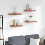 vidaXL Étagère Murale 4 Pièces Rouge 40 x 23 5 x 4 cm Bois d'ingénierie