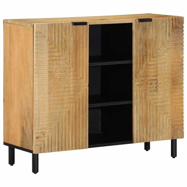 vidaXL Buffet marron 90x33x75 cm bois massif de manguier