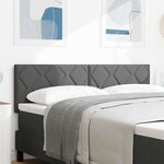 Tête de Lit LED vidaXL Design en Blocs de Diamant Gris Foncé 160 cm Tissu