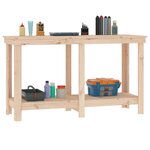 vidaXL Banc de travail 140x50x80 cm Bois de pin massif