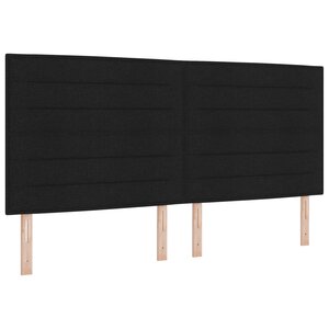 vidaXL Tête de lit Design Lines Noire 200 cm Tissu