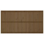 vidaXL Tête de lit murale Marron miel 204x3x110 cm Bois massif de pin