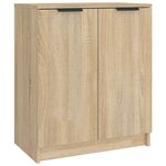 vidaXL Armoire à chaussures Chêne Sonoma 59x35x70 cm Bois d'ingénierie
