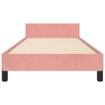vidaXL Cadre de lit avec tête de lit Rose 100x200 cm Velours