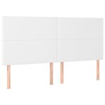 vidaXL Tête de lit à LED Blanc 160x5x118/128 cm Similicuir