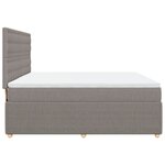 vidaXL Sommier à lattes de lit avec matelas Taupe 180x200 cm Tissu
