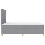 vidaXL Lit à ressorts avec matelas Gris clair 160 x 200 cm tissu