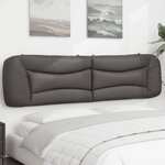vidaXL Coussin de tête de lit gris 200 cm similicuir