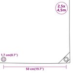 vidaXL Bâche bleu 2 5x4 5 m 650 g/m²
