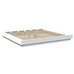 vidaXL Cadre de lit avec lumières LED sans matelas blanc 180x200 cm