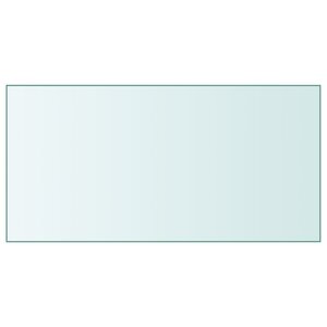 vidaXL Dessus de table Transparent 50x100 cm Verre trempé