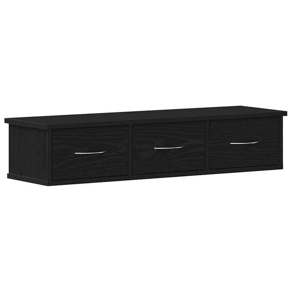vidaXL Armoire murale chêne noir 88x26x18 5 cm bois d'ingénierie