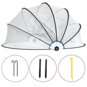 vidaXL Dôme de piscine rond 467x234 cm PVC